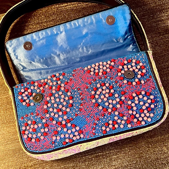 🌺🎉HP🎉🌺 NWOT Staud Tommy Beaded Shoulder Bag Multi Whirlpool 🌟RARE FIND🌟 - Picture 7 of 15